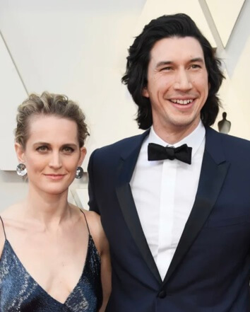 Adam Driver and his wife.